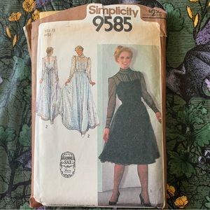 Gunne Sax Simplicity 9585 Sewing Pattern size 12